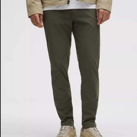 Lululemon ABC Pant Slim Warpstreme DKOV Dark Olive Green Men’s Size 35